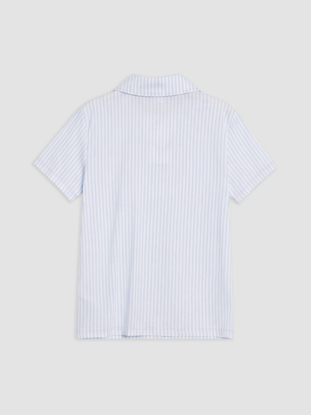 Beyaz Gömlek Yaka Çizgili Kız Çocuk Pijama Takımı-2