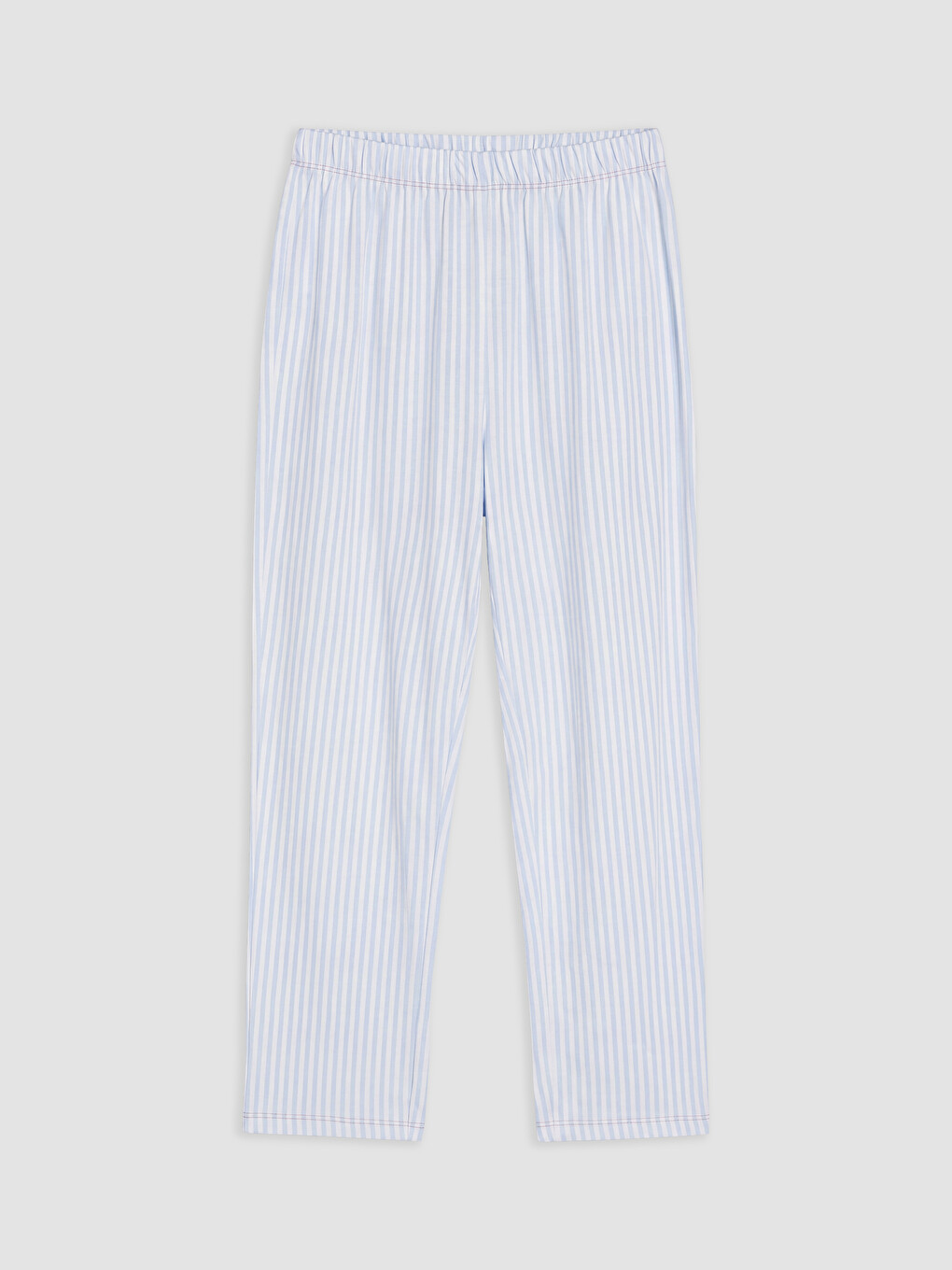 Beyaz Gömlek Yaka Çizgili Kız Çocuk Pijama Takımı-3
