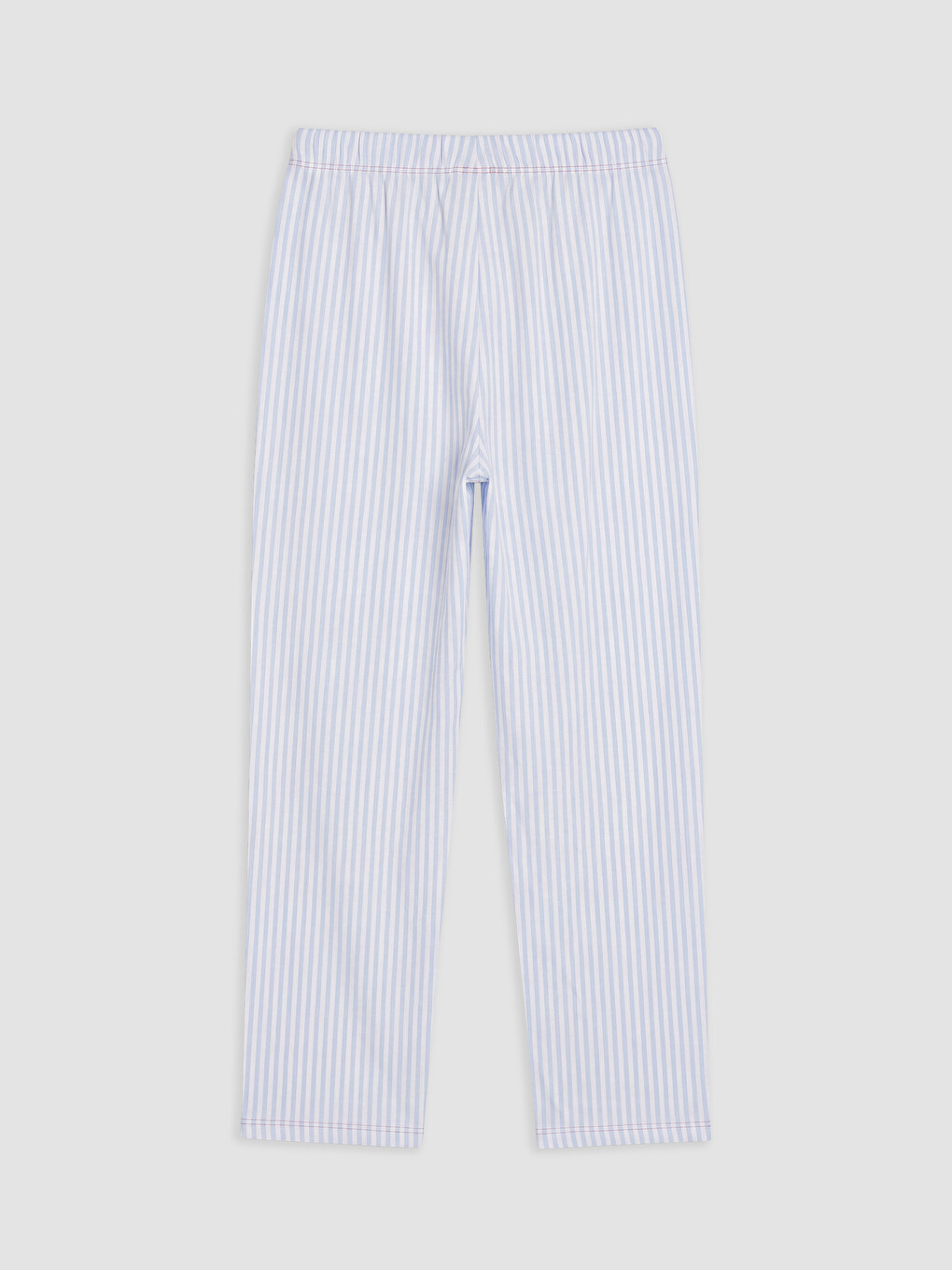 Beyaz Gömlek Yaka Çizgili Kız Çocuk Pijama Takımı-4