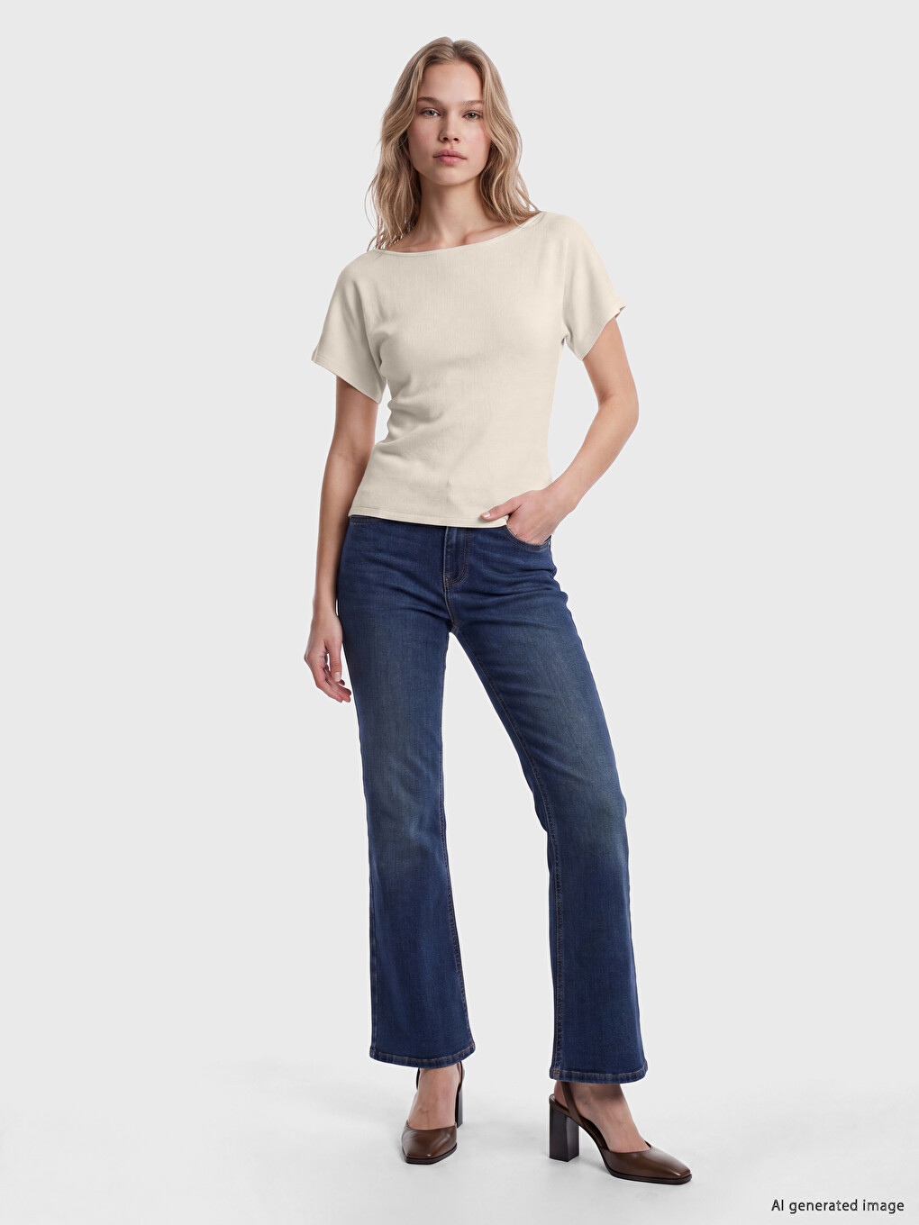 Slash Neck Women's T-shirt-1