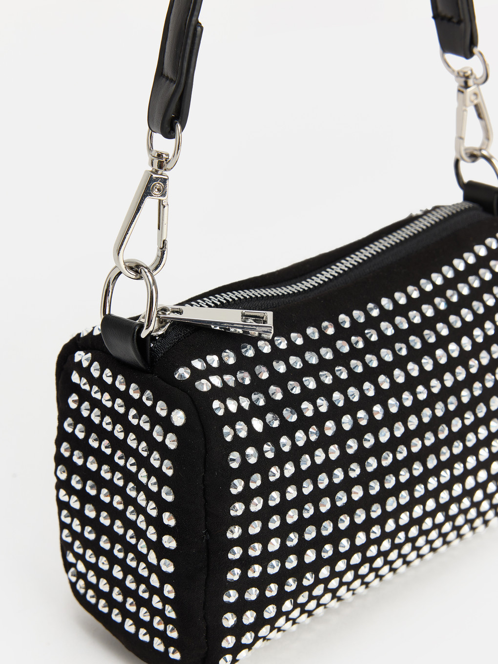 Rhinestone Suede Women's Shoulder Bag-3