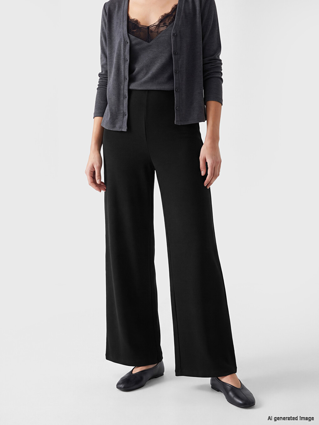 Pantaloni Dama Cu Talie Elastica-1