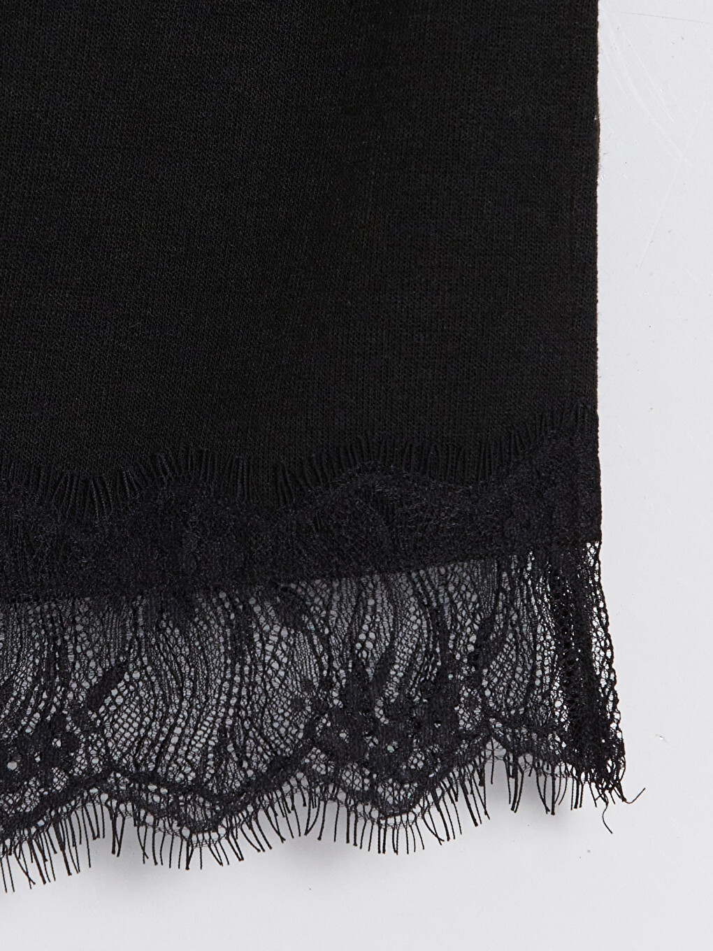 Elastic Waist Lace Detailed Slit Skirt-5
