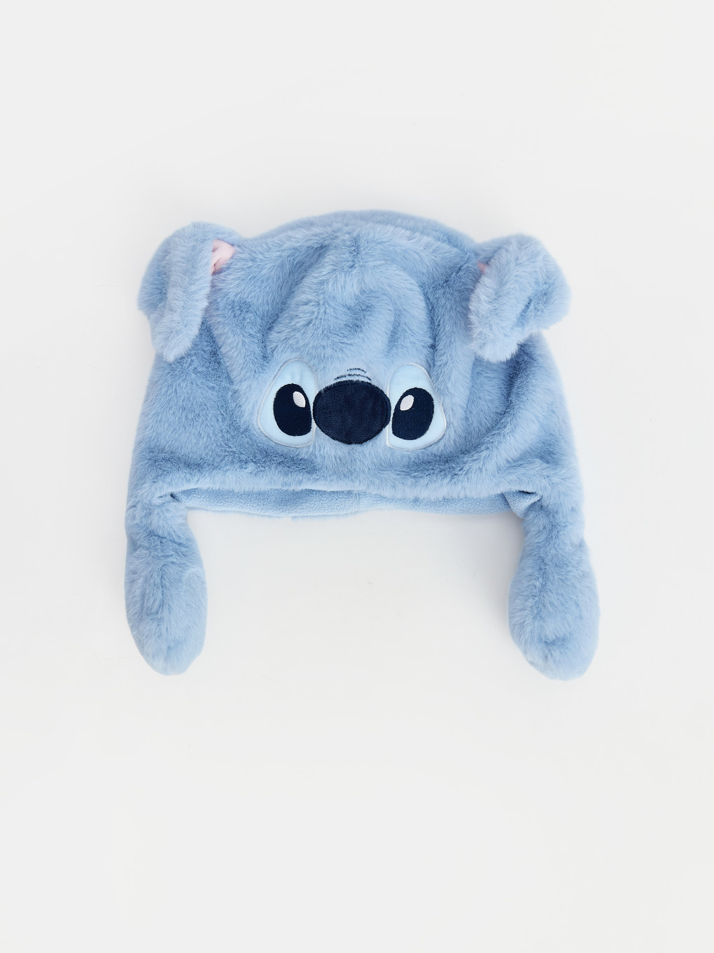 Mavi Stitch Nakışlı Kız Çocuk Kar Şapkası-1