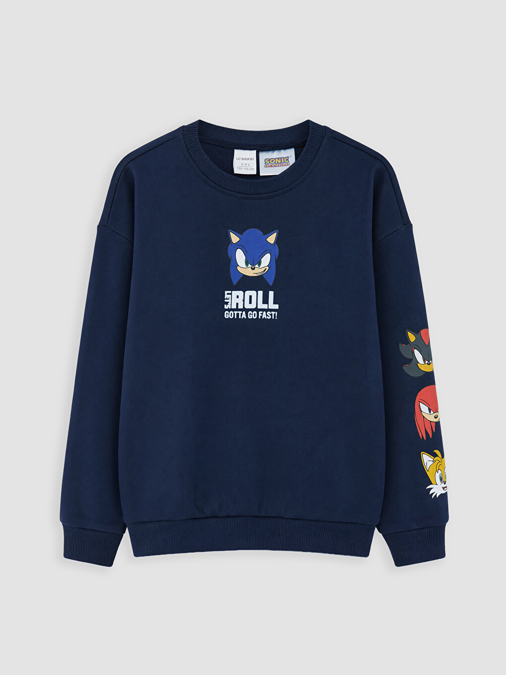Lacivert Sonic Baskılı Erkek Çocuk Sweatshirt-2