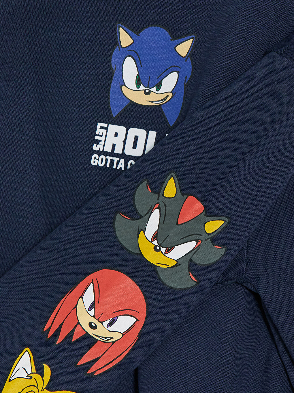 Lacivert Sonic Baskılı Erkek Çocuk Sweatshirt-5