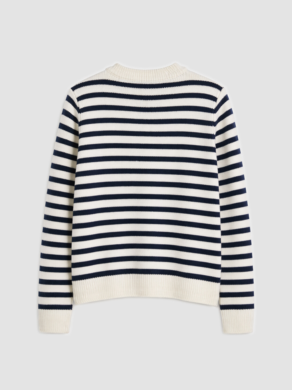 Crew Neck Striped Women's Knitwear Cardigan-1