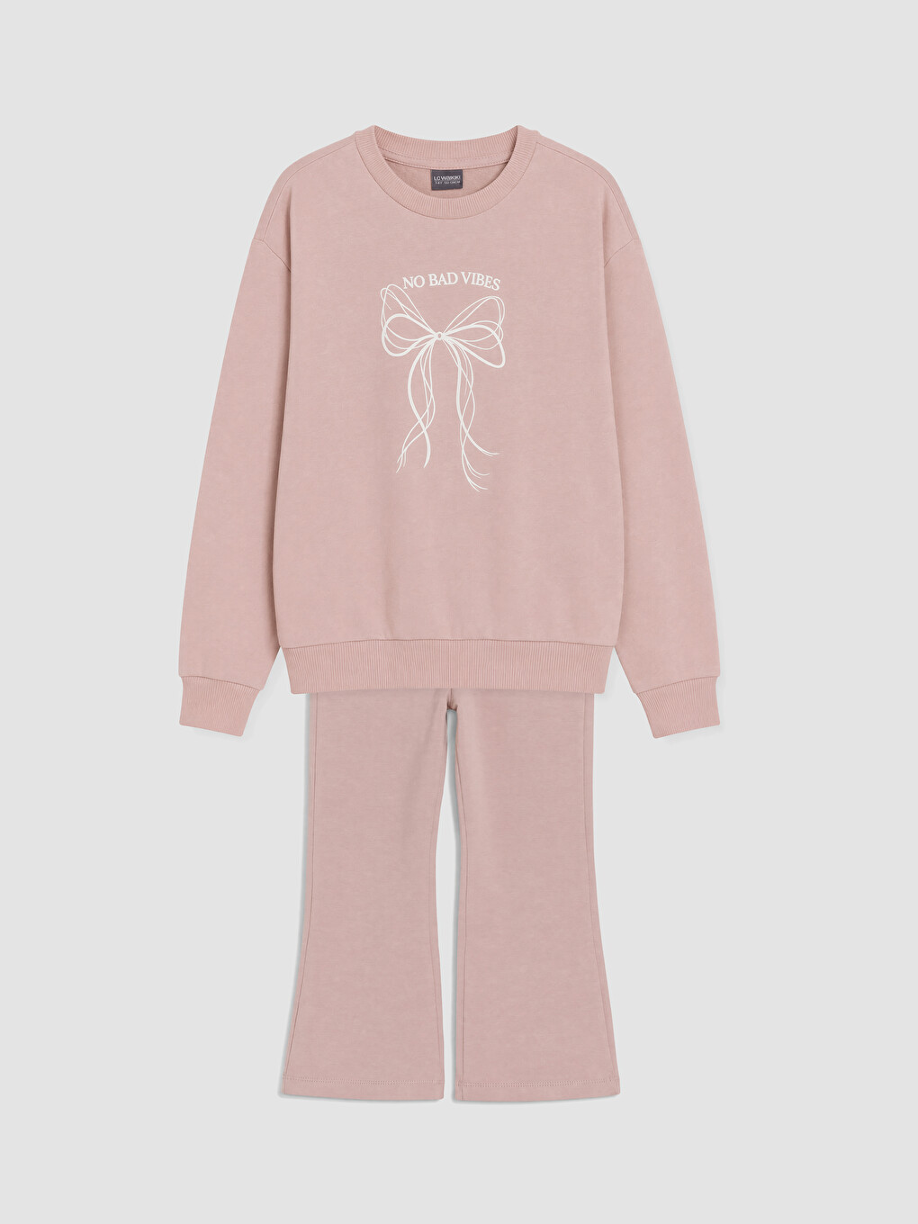Pembe Baskılı Kız Çocuk Takım