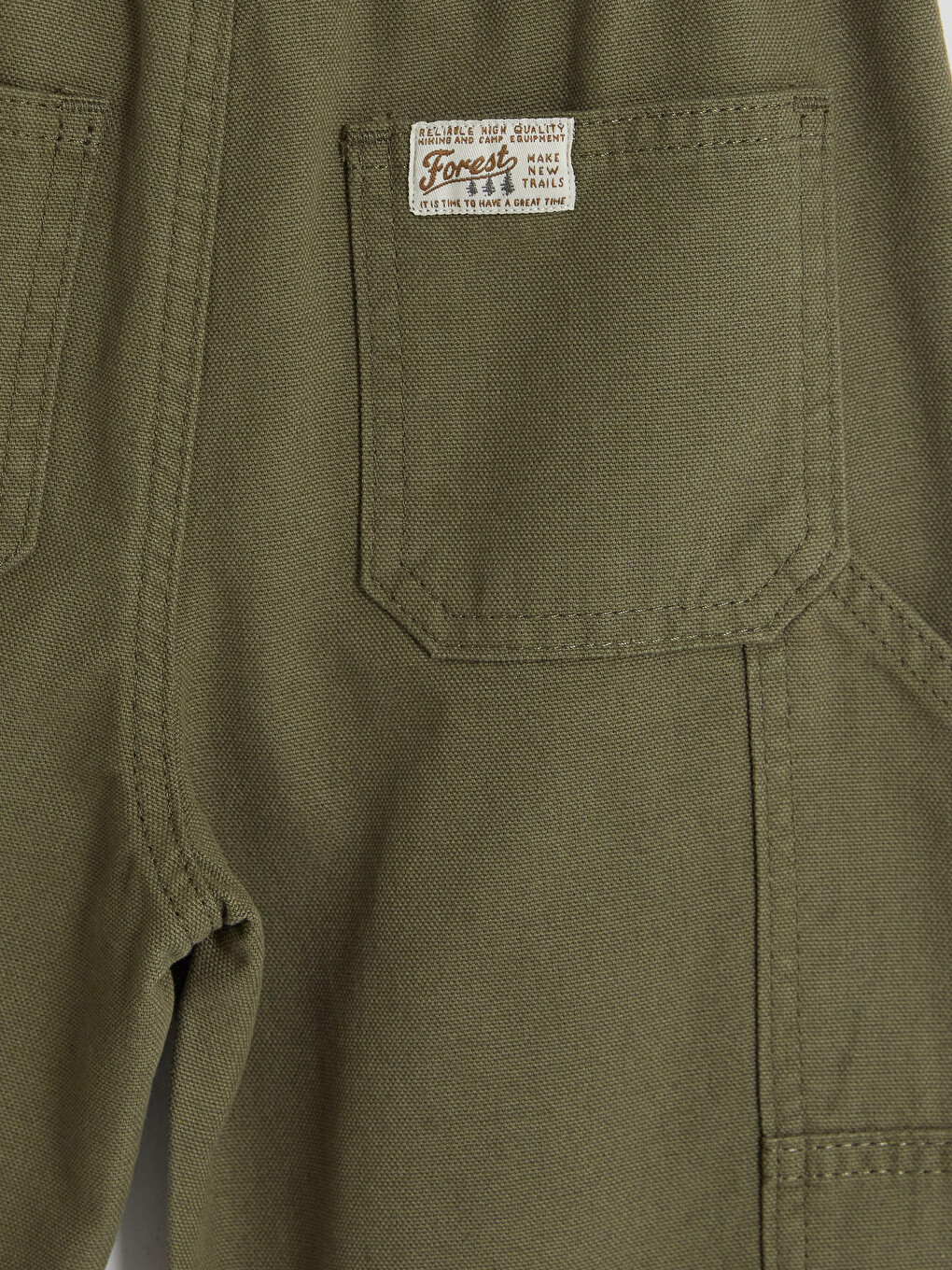 Elastic Waist Boys' Gabardine Trousers-3