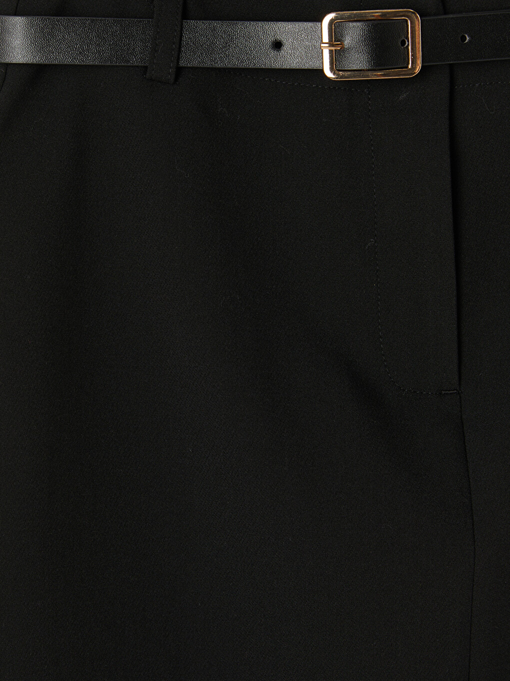 Waist Belted A Line Mini Skirt-6