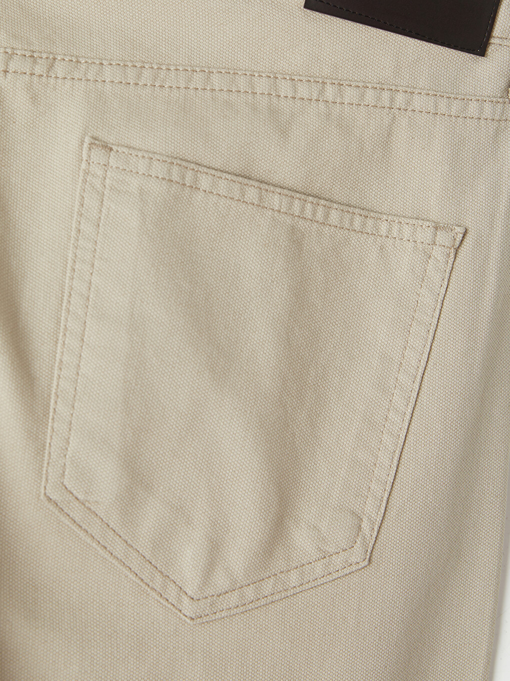 Bej Regular Fit Keten Karışımlı Erkek Pantolon-5