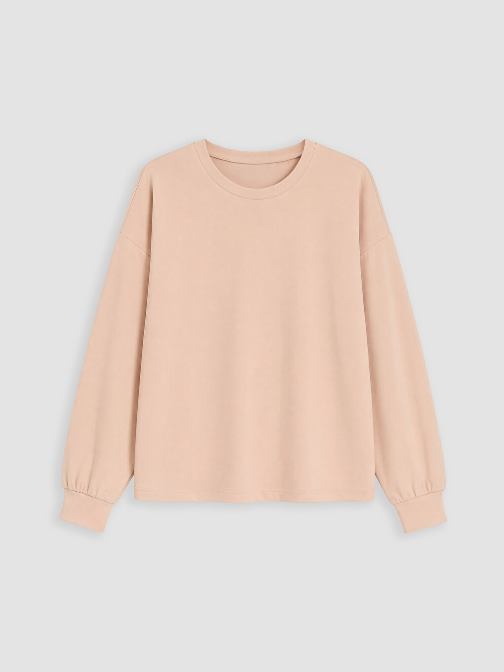 Kahverengi Oversize Soft Touch Kadın Sweatshirt-4