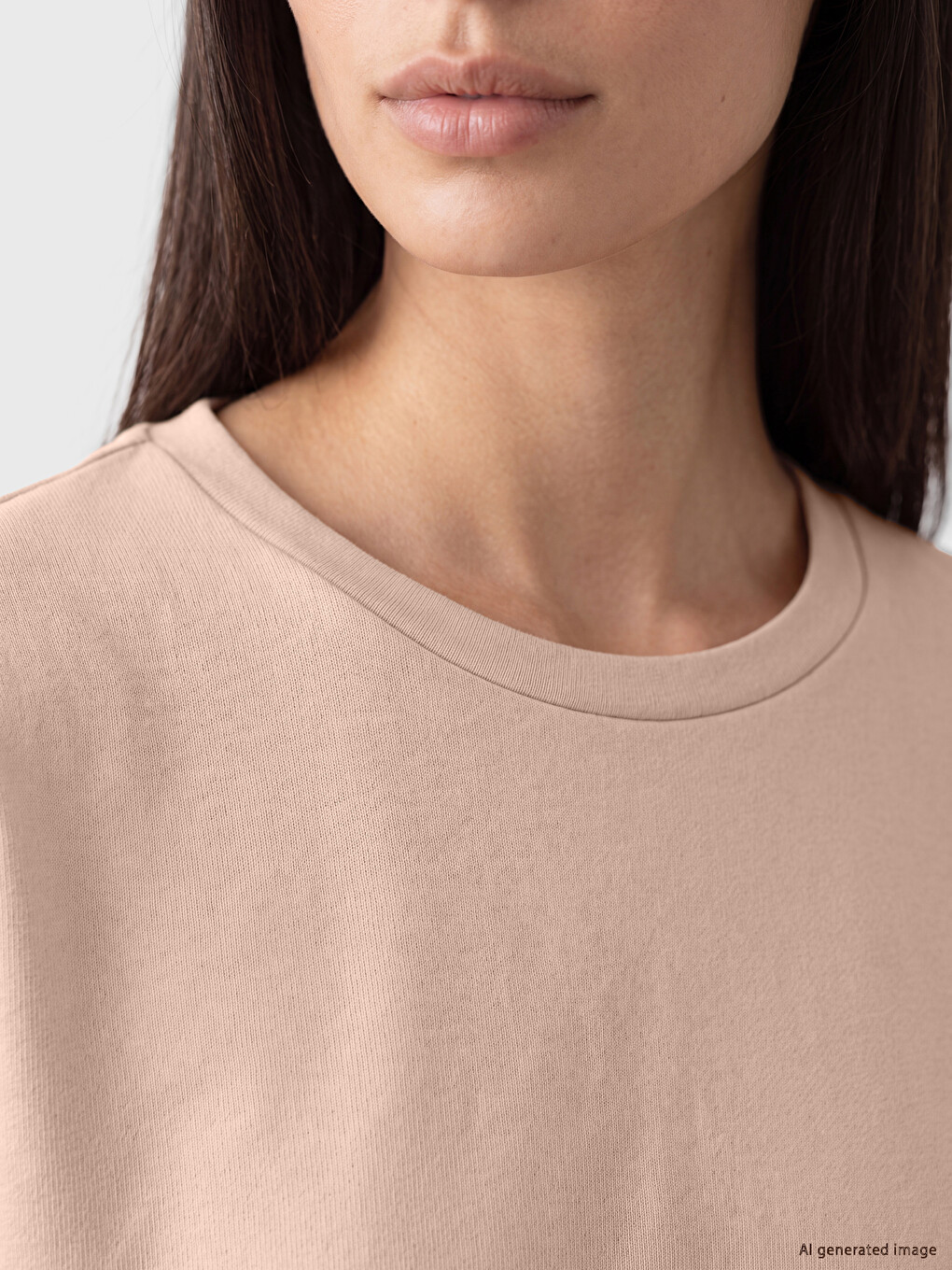 Kahverengi Oversize Soft Touch Kadın Sweatshirt-2
