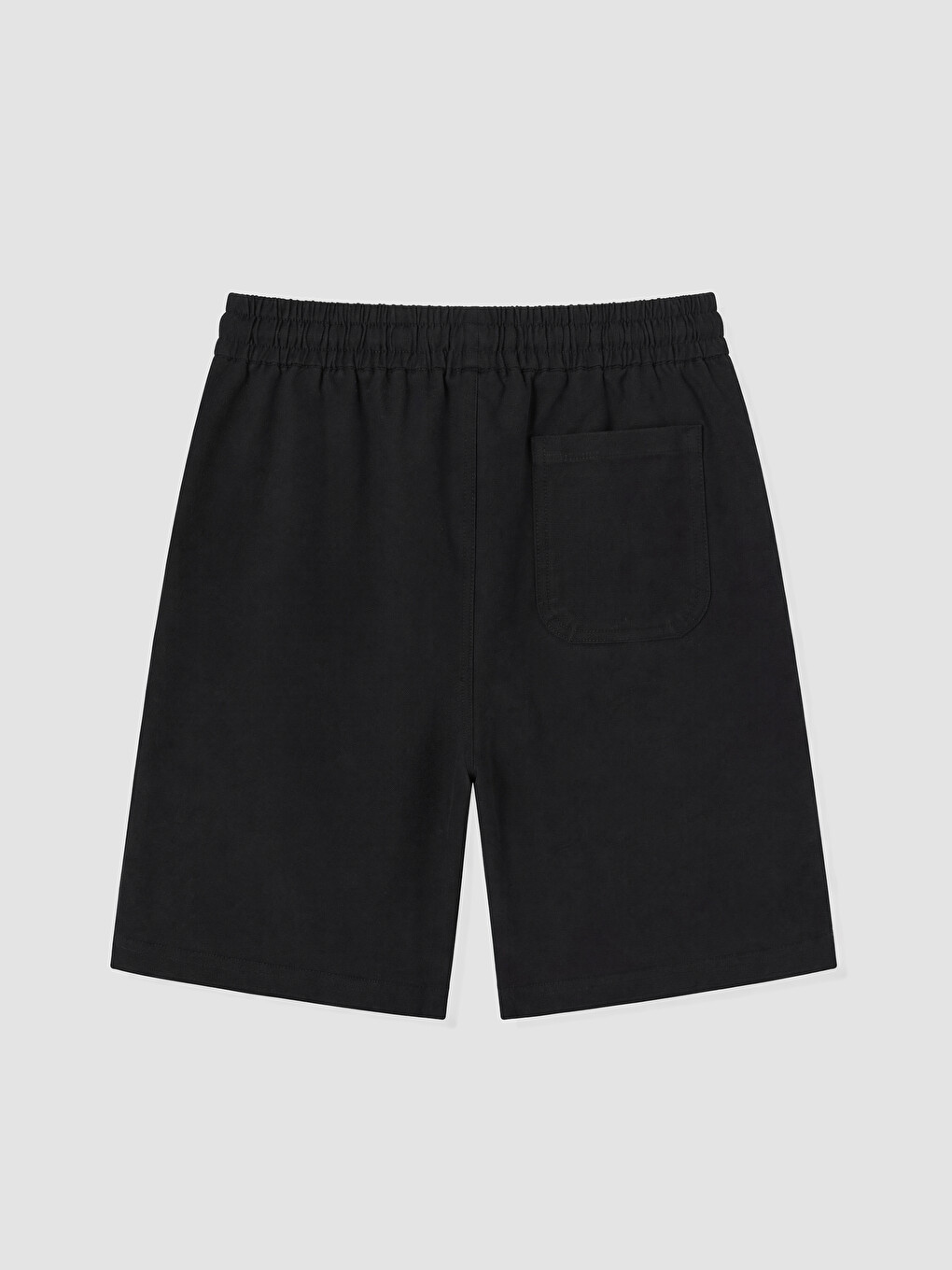 Siyah Regular Fit Keten Görünümlü Erkek Şort-2