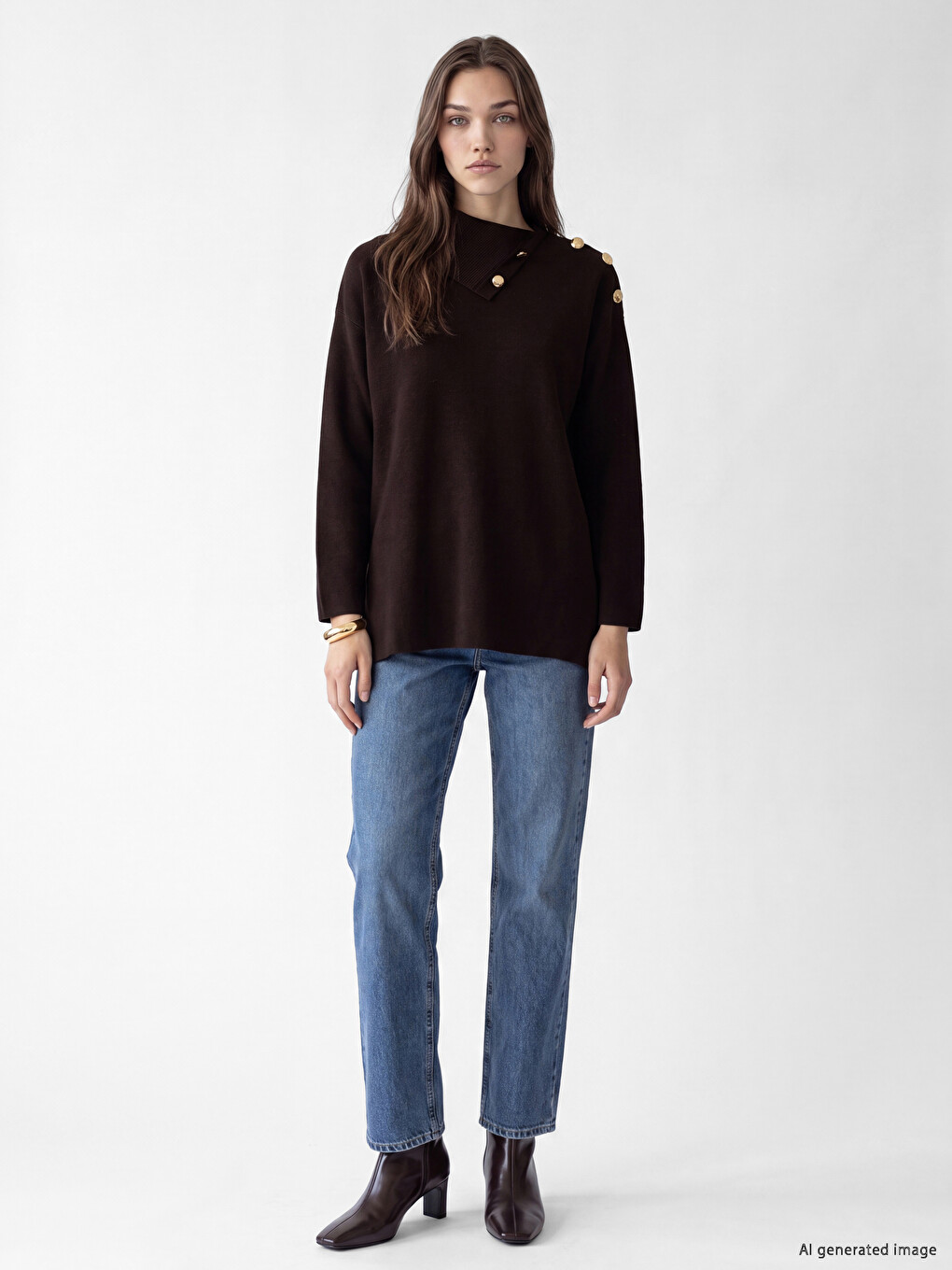 Turtleneck Women's Knitwear Sweater-1