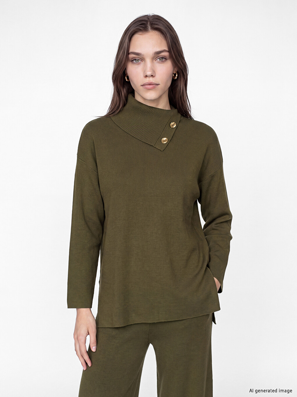 Woman Khaki Sweater