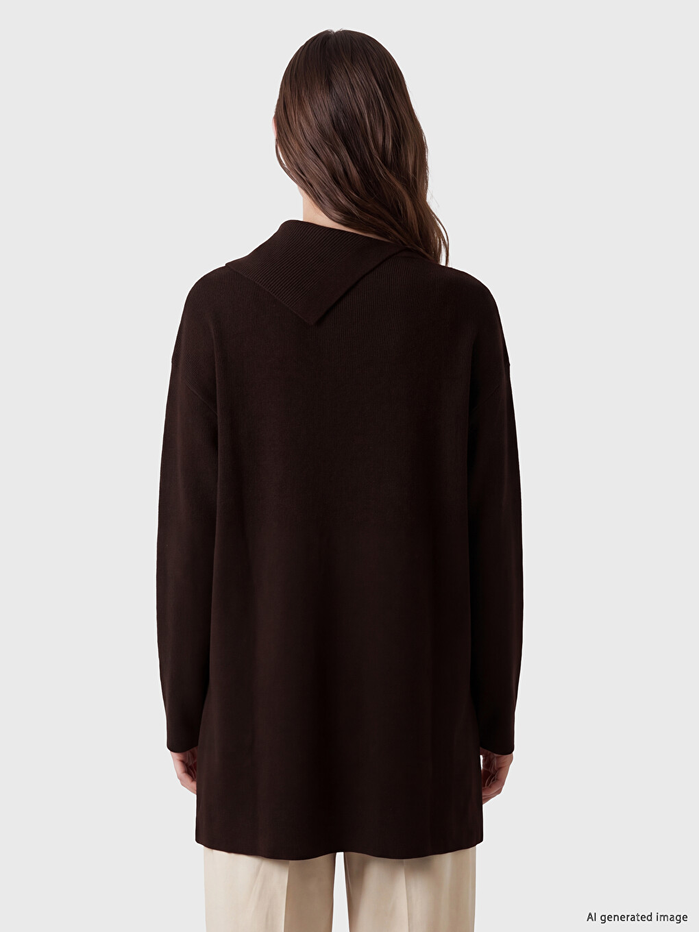 Turtleneck Women's Knitwear Sweater-3