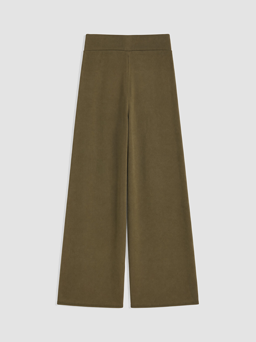 Haki Beli Lastikli Kadın Triko Pantolon-4