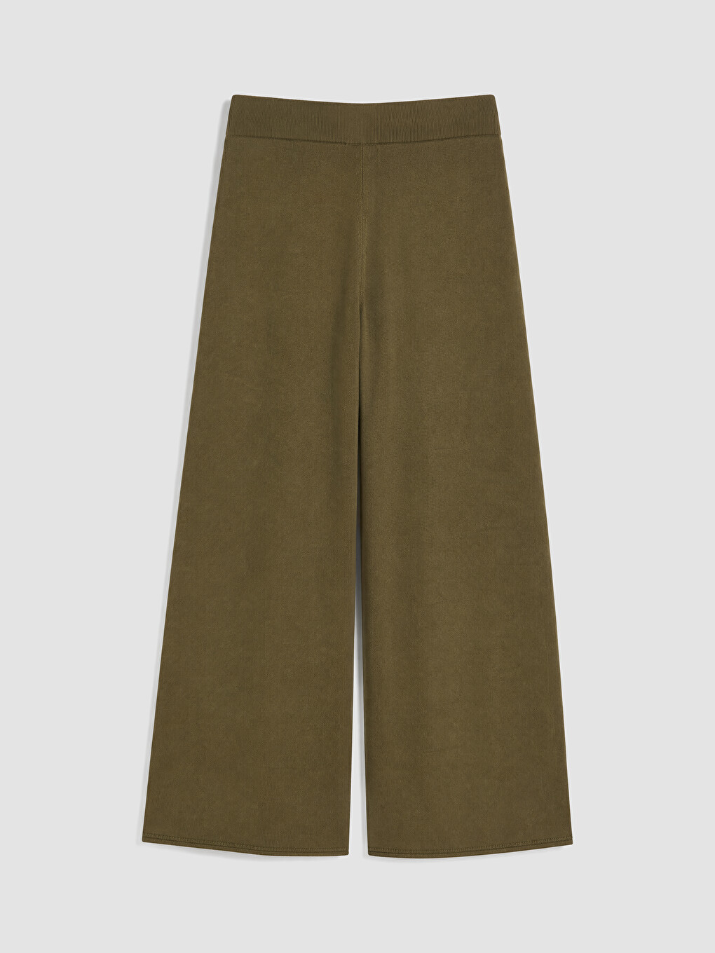 Haki Beli Lastikli Kadın Triko Pantolon-6