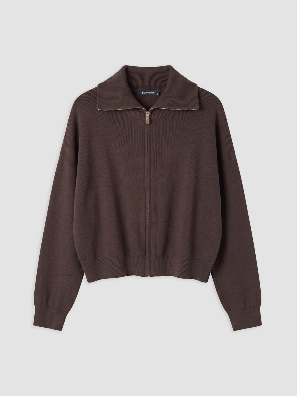 Polo Collar Women's Knitwear Cardigan