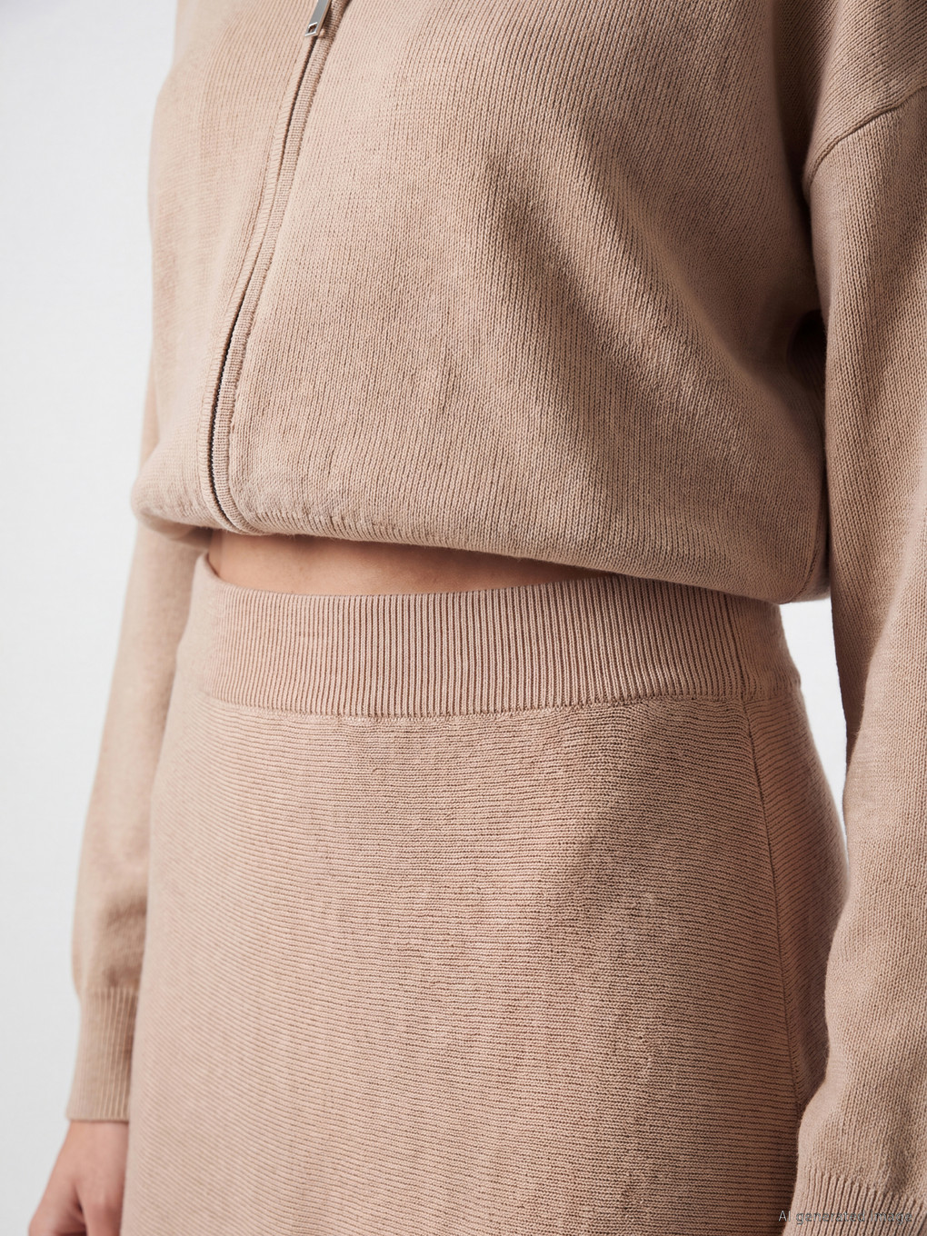 Elastic Waist Knitwear Skirt-2