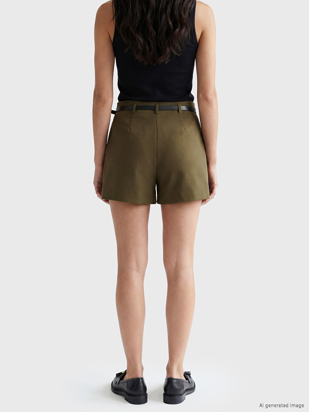Woman Khaki Skort-3