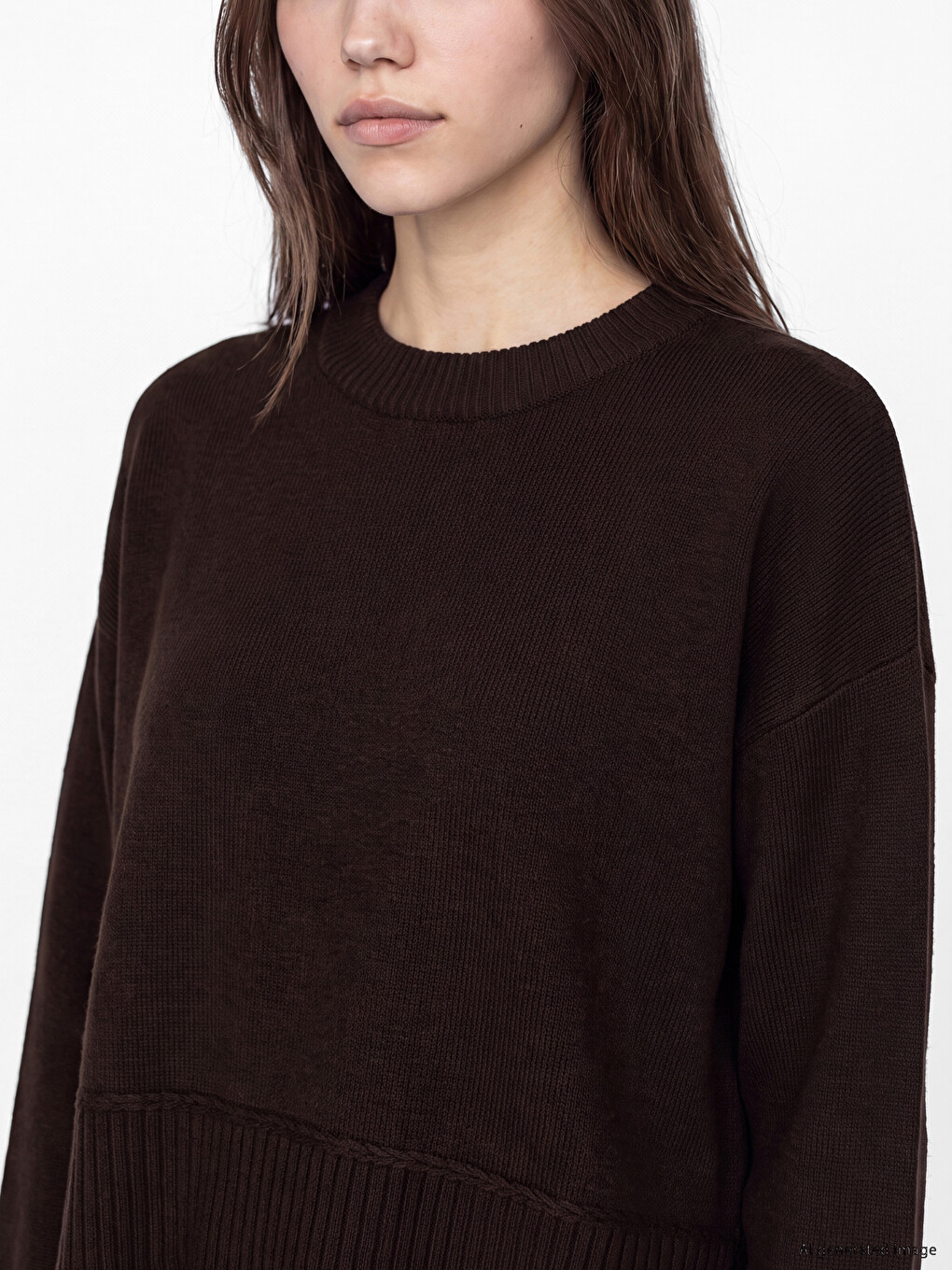Crew Neck Women's Knitwear Sweater-2