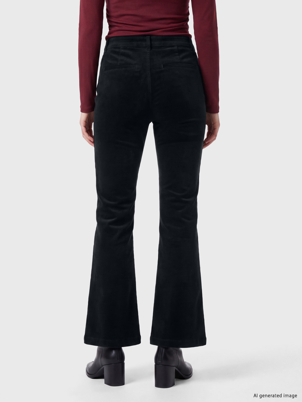 Flare Women's Velvet Trousers-3