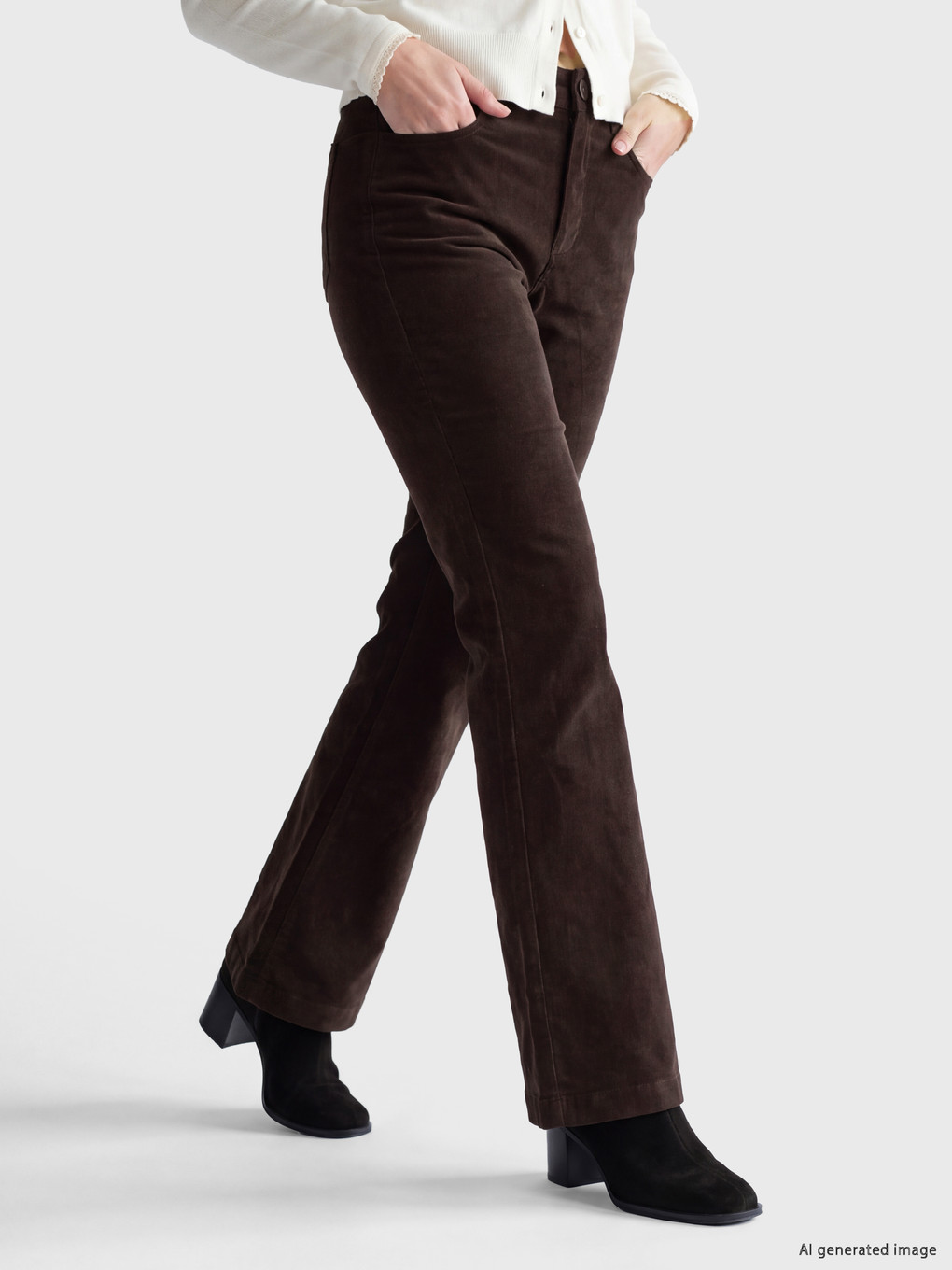 Flare Women's Velvet Trousers-1