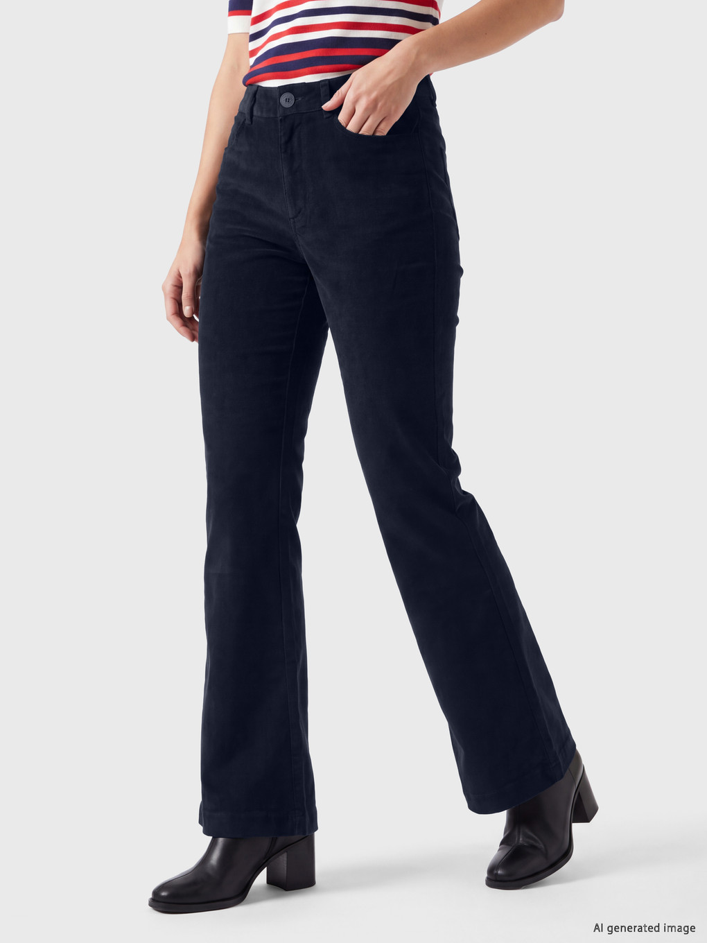 Flare Women's Velvet Trousers-1