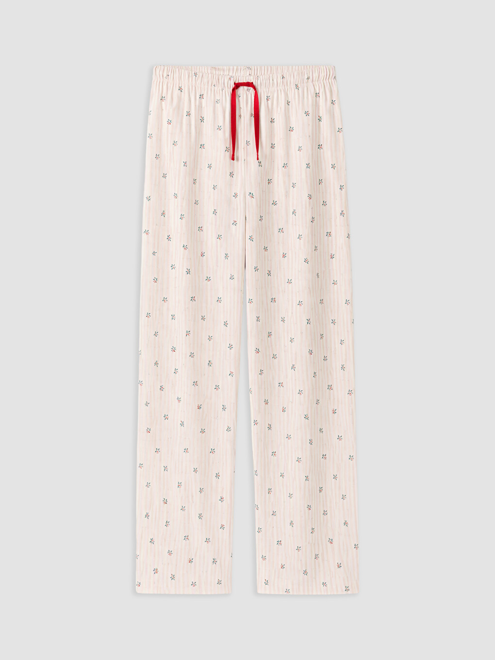 Ekru V Yaka Çiçekli Hamile Pijama Takımı-3