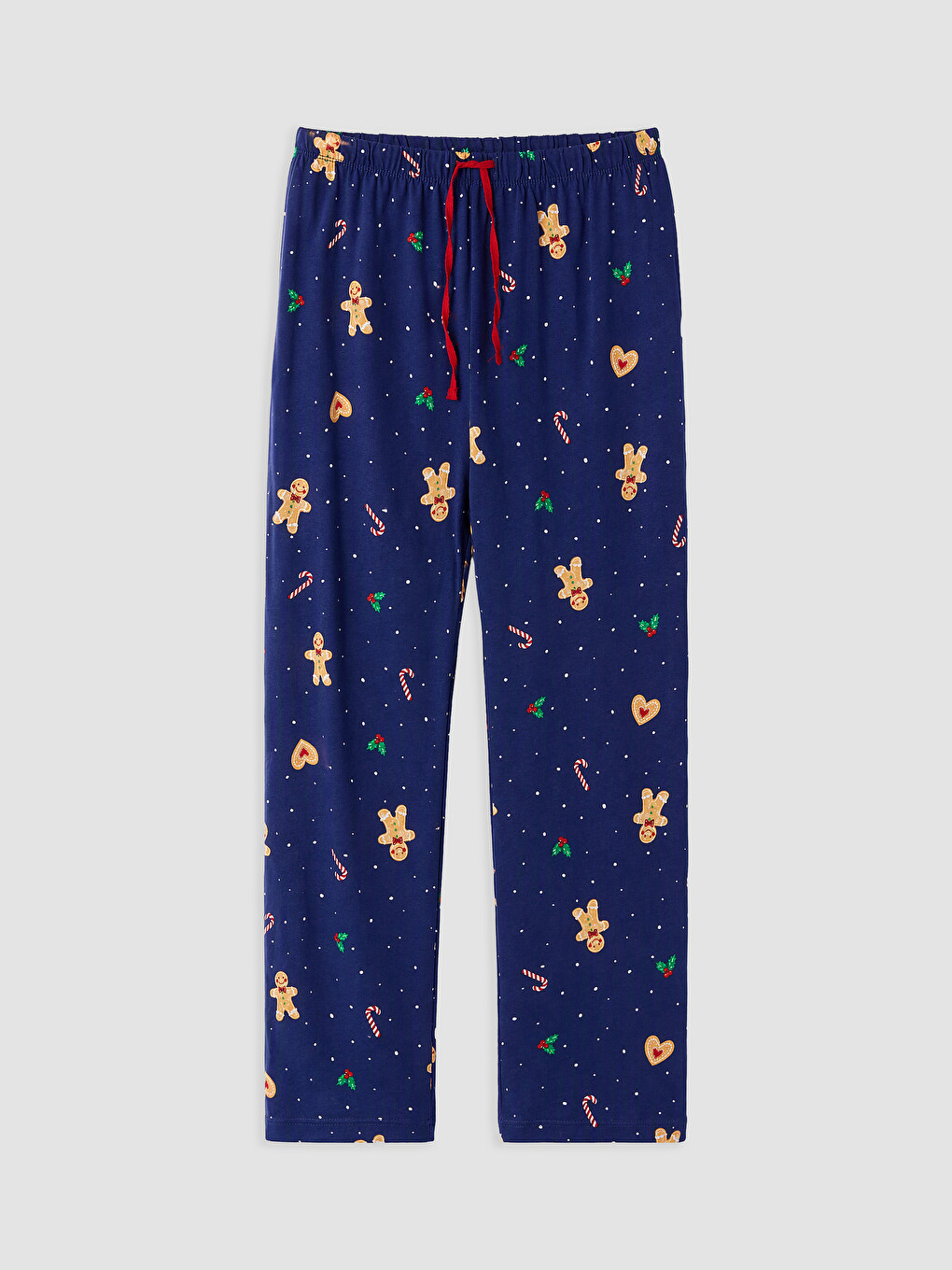 Lacivert Gömlek Yaka Desenli Kadın Pijama Takımı-7