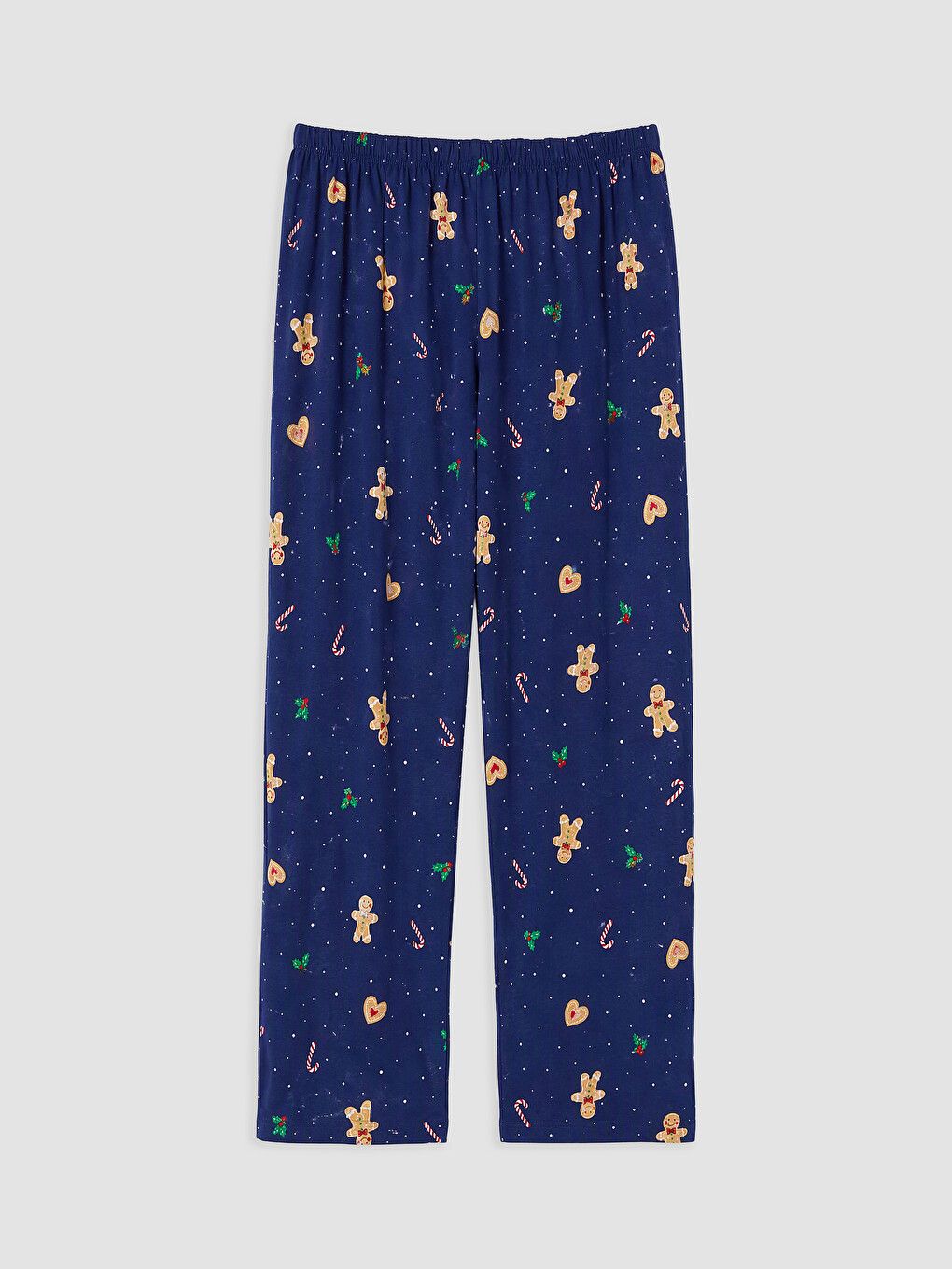 Lacivert Gömlek Yaka Desenli Kadın Pijama Takımı-8