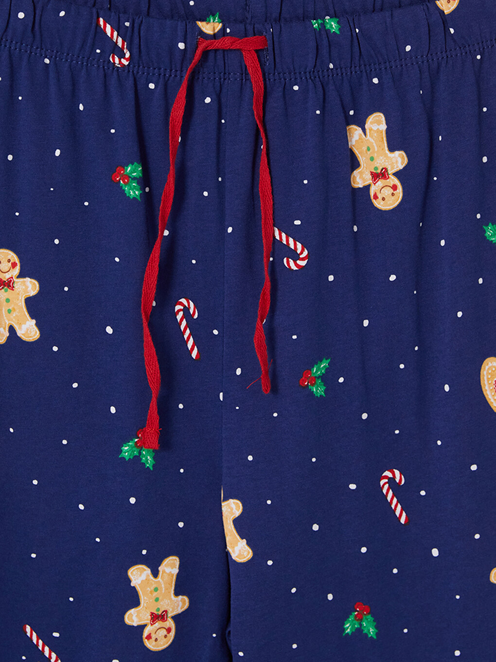 Lacivert Gömlek Yaka Desenli Kadın Pijama Takımı-10
