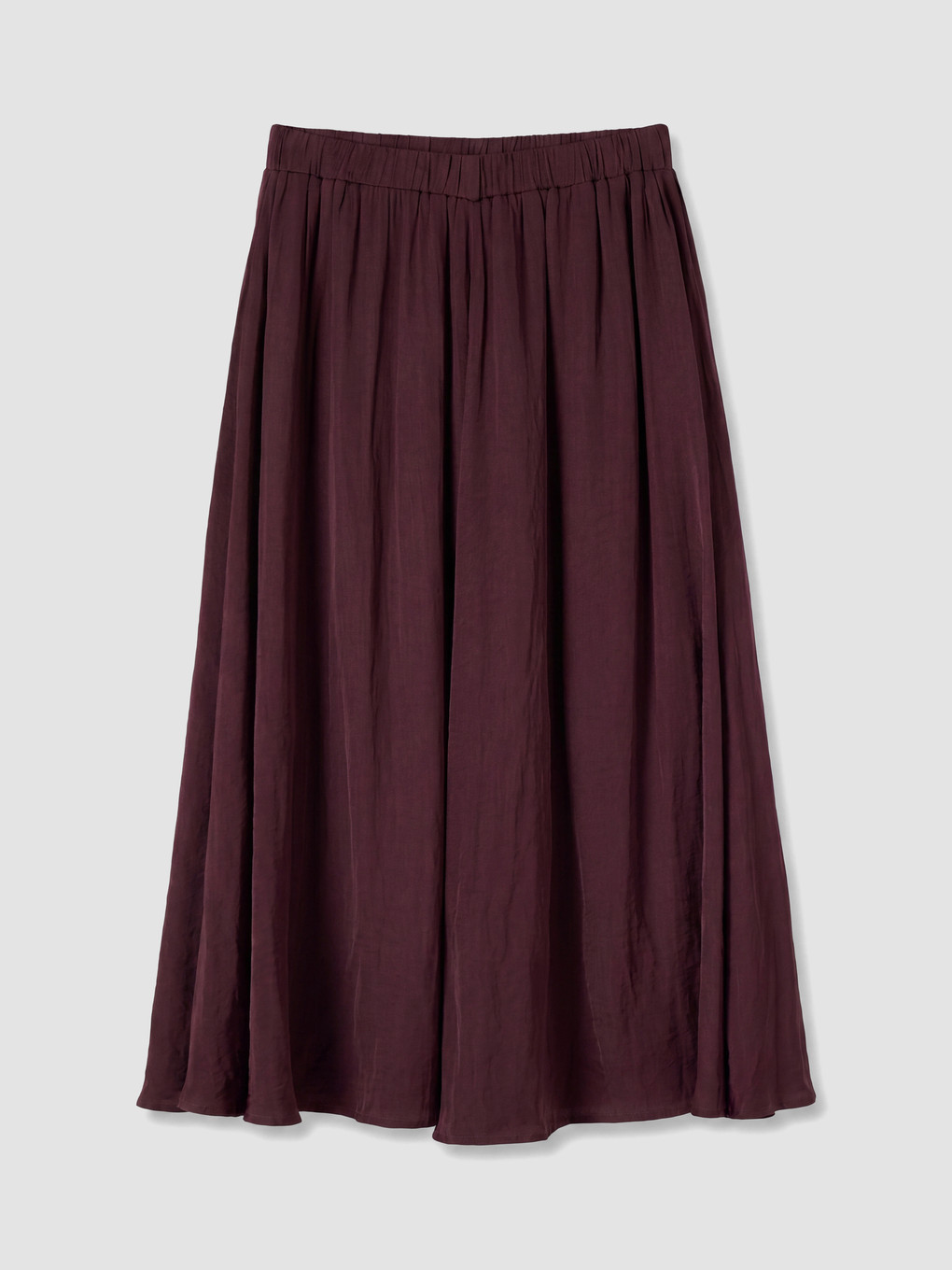 Elastic Waist Flared Midi Women's Skirt-4