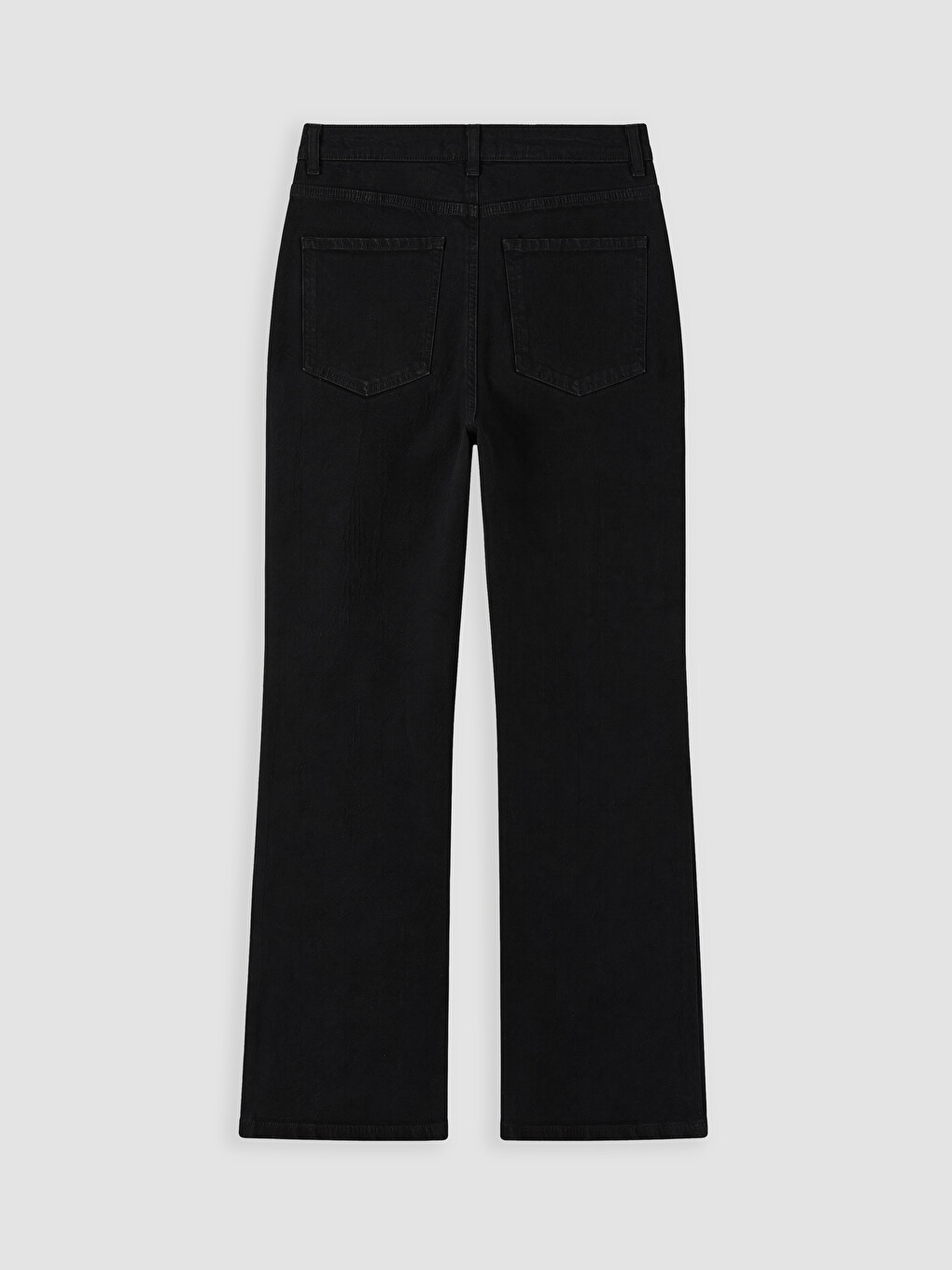 Siyah Yüksek Bel Flare Kadın Jean Pantolon-2