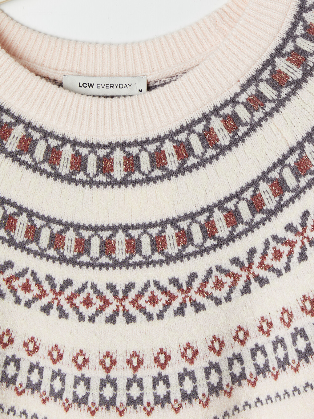 Crew Neck Patterned Women's Knitwear Sweater-6