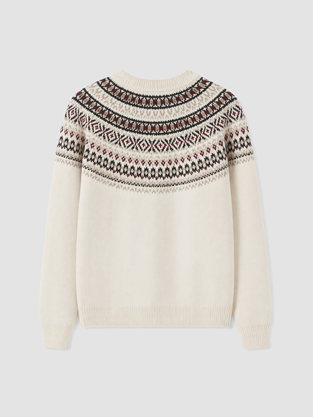 Crew Neck Patterned Women's Knitwear Sweater-6