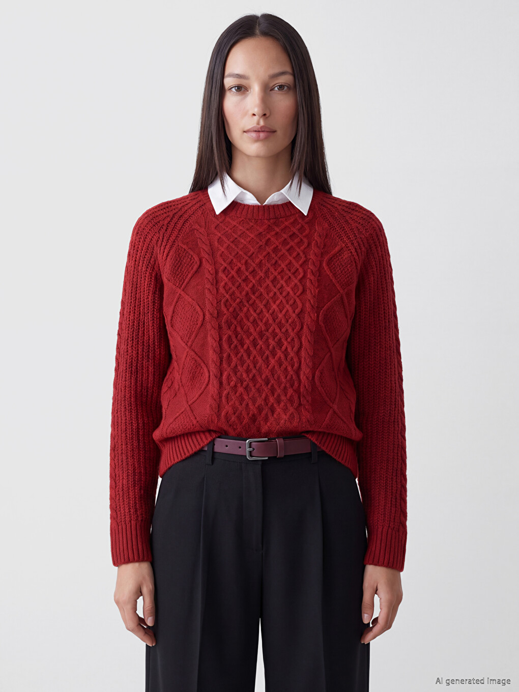 Argyle Patterned Women's Knitwear Sweater
