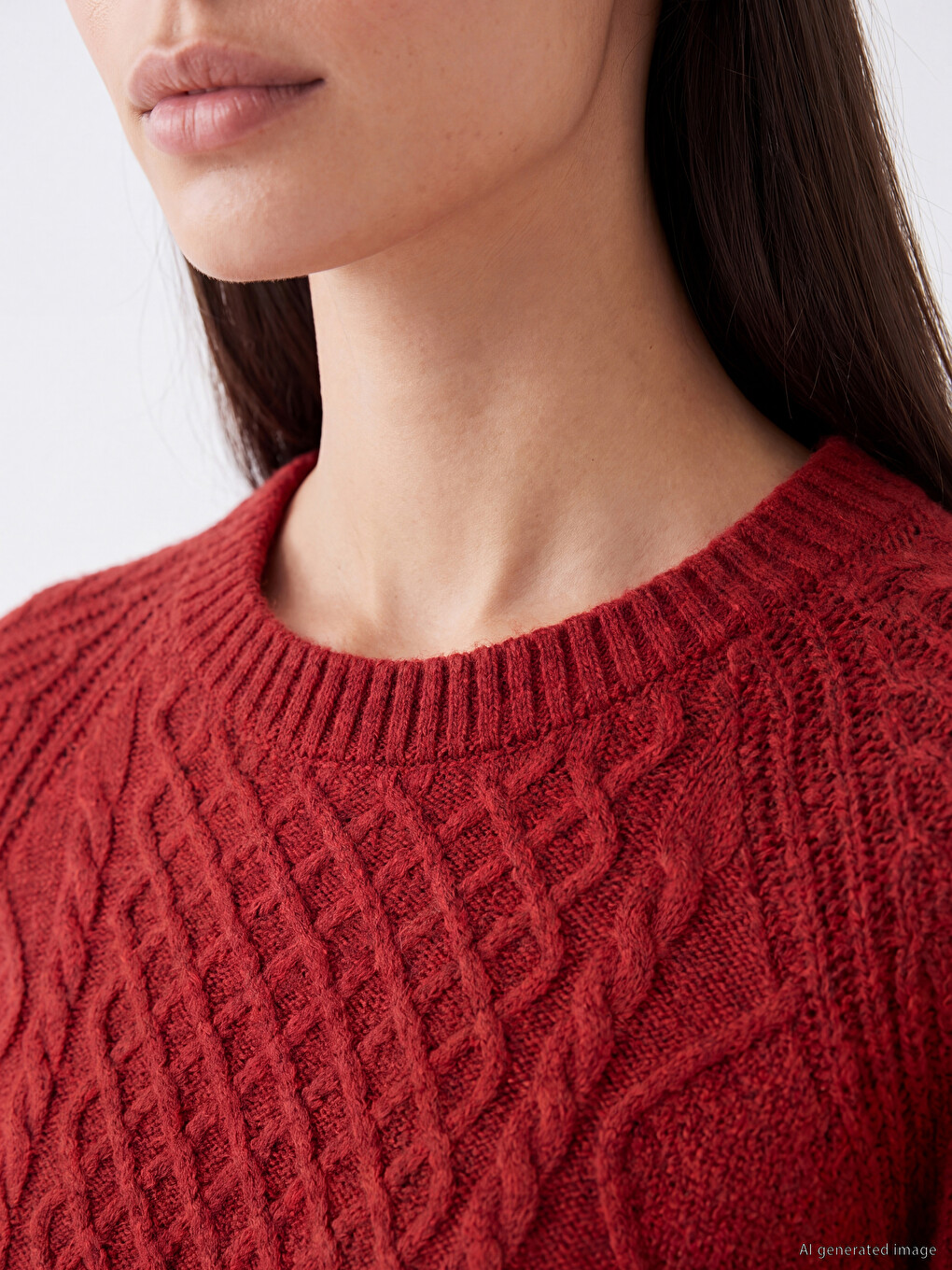 Argyle Patterned Women's Knitwear Sweater-2