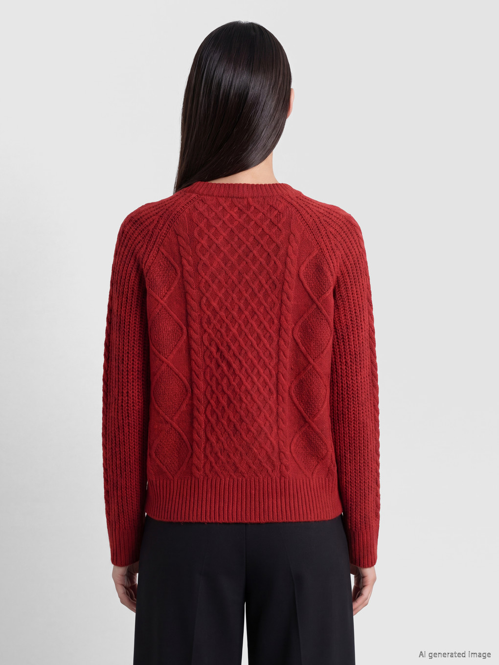 Argyle Patterned Women's Knitwear Sweater-3