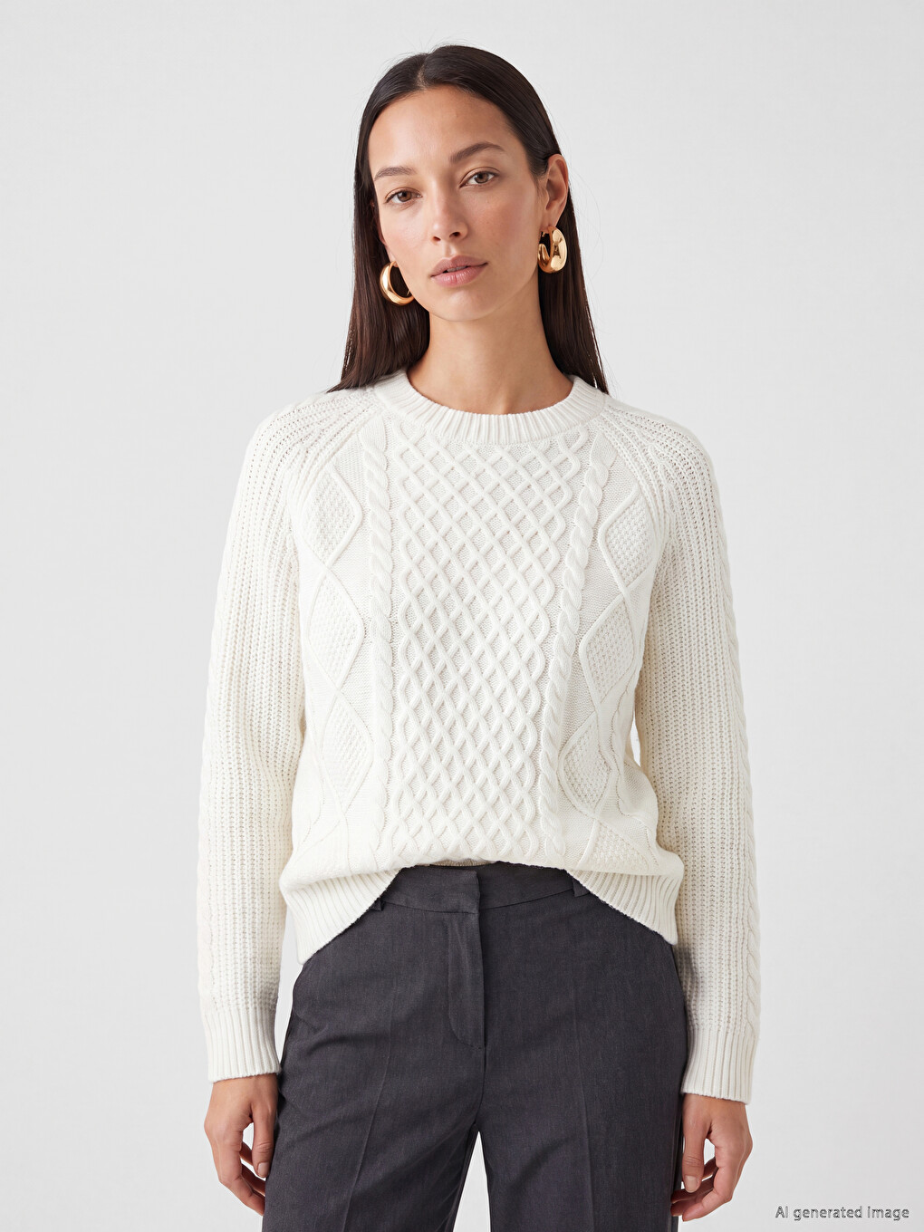 Cable Knit Women's Knitwear Sweater