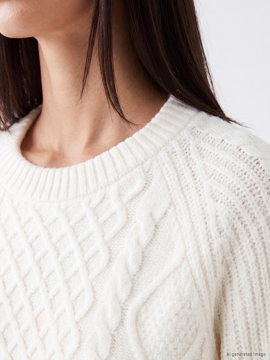 Cable Knit Women's Knitwear Sweater-2