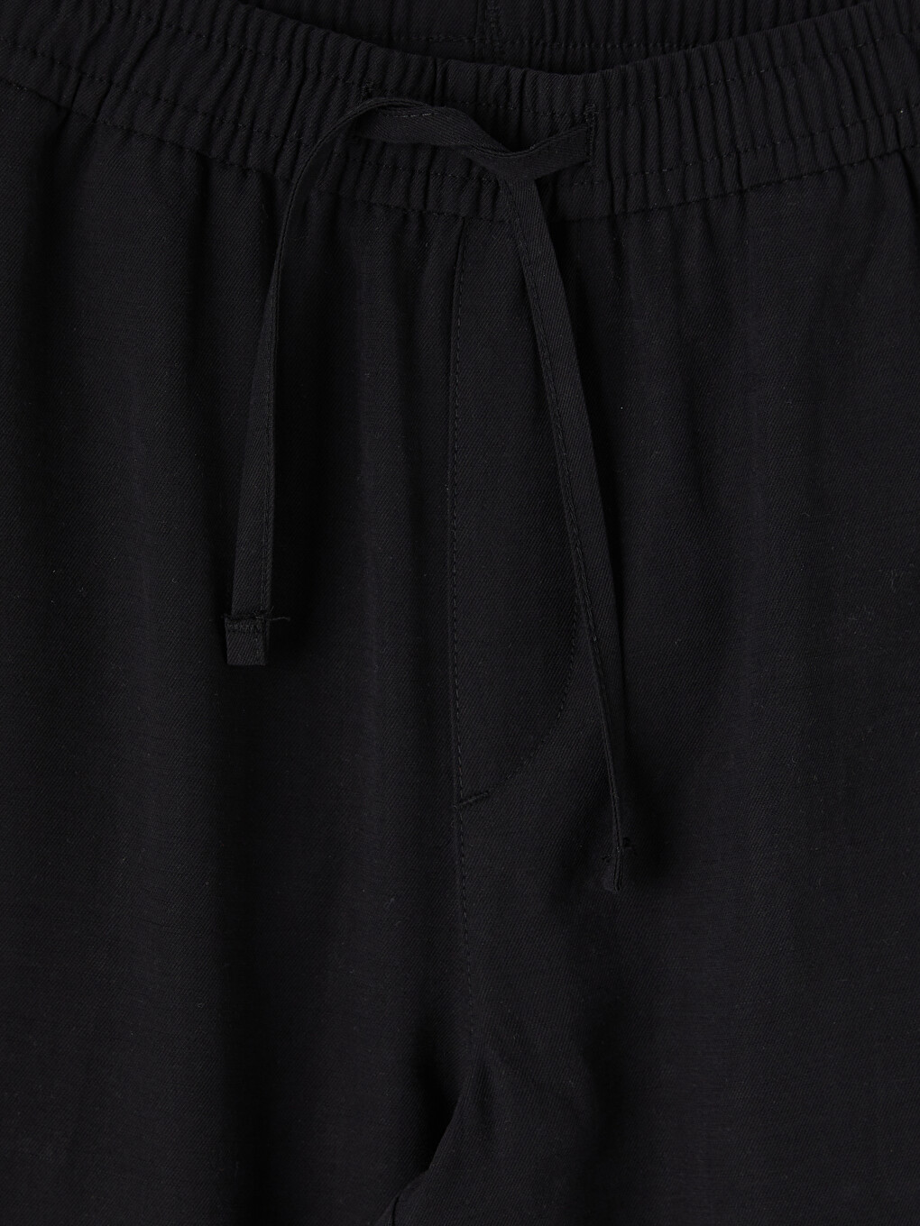 Siyah Regular Fit Keten Görünümlü Erkek Pantolon-1