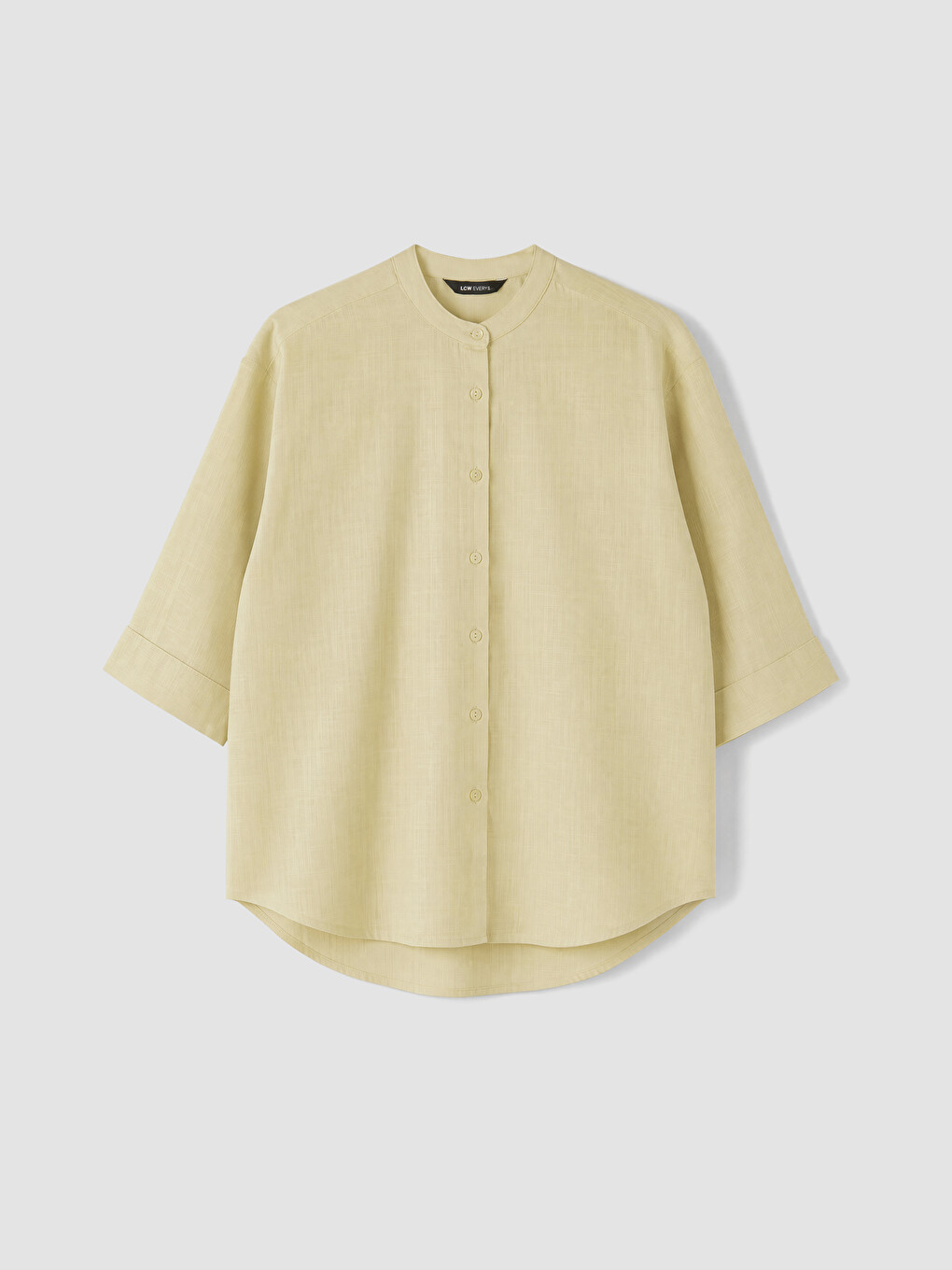 Grandad Collar Regular Fit Women's Shirt-4