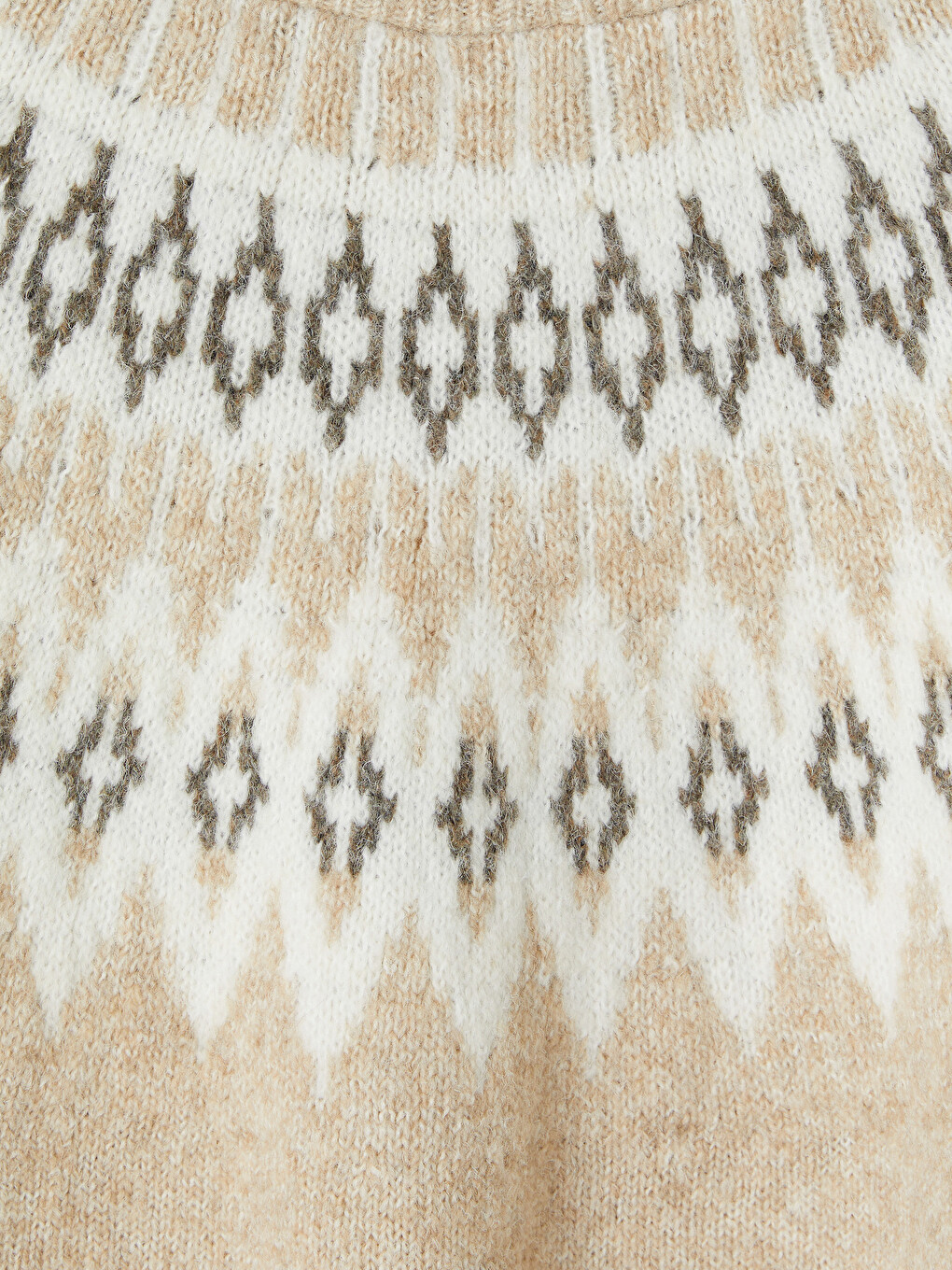 Crew Neck Patterned Women's Knitwear Sweater-5