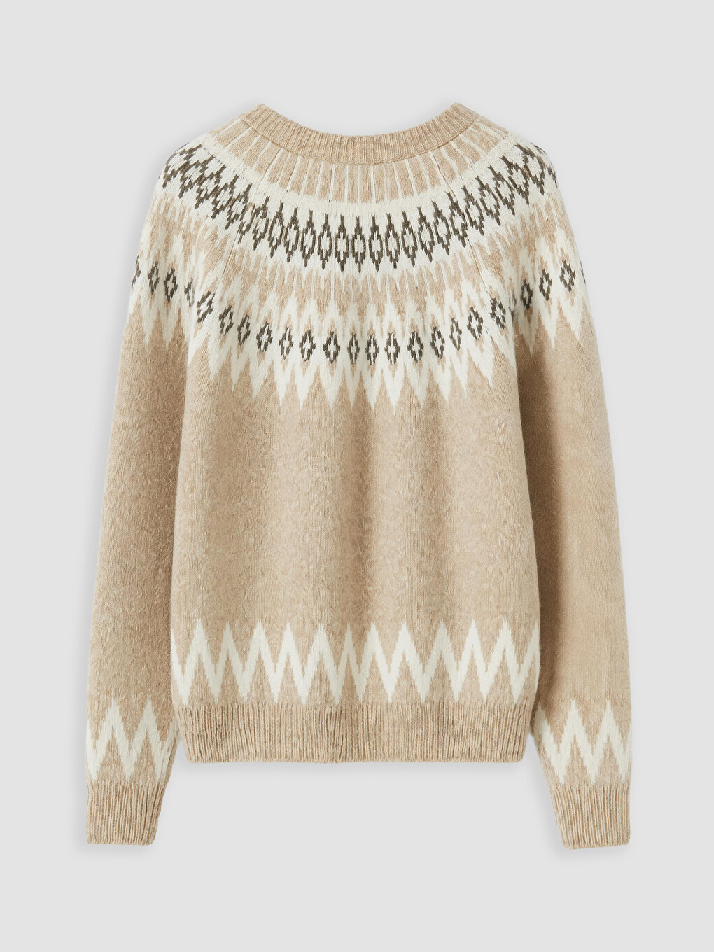 Crew Neck Patterned Women's Knitwear Sweater-6