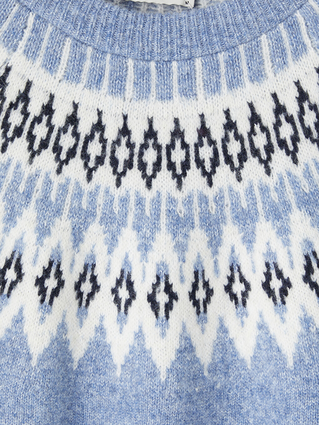 Crew Neck Patterned Women's Knitwear Sweater-5