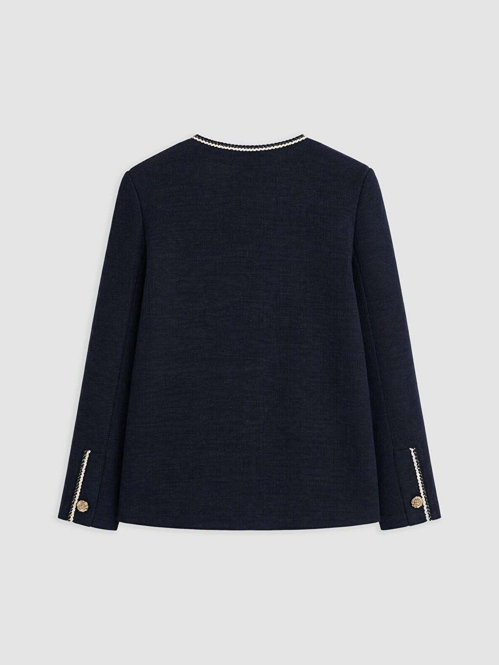 Crew Neck Embroidered Women's Cardigan-5