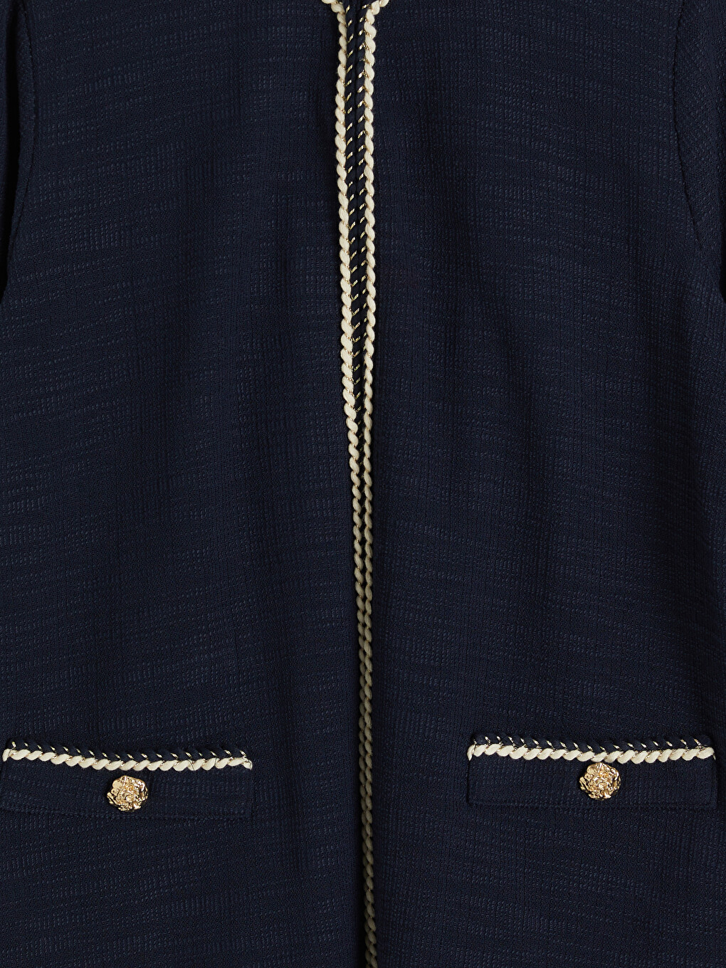 Crew Neck Embroidered Women's Cardigan-6